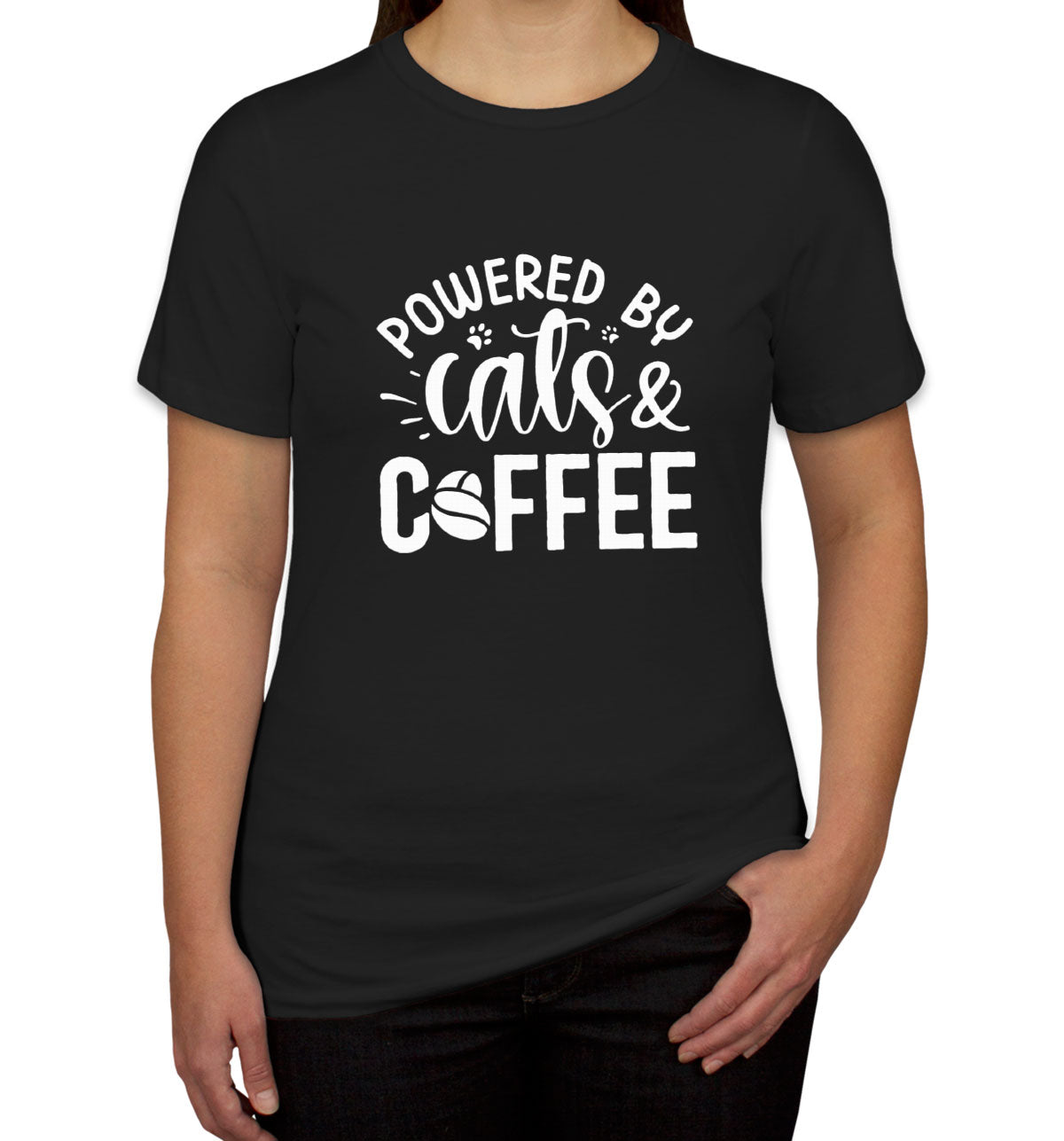 Powered By Cats And Coffee Mother's Day Women's T-shirt