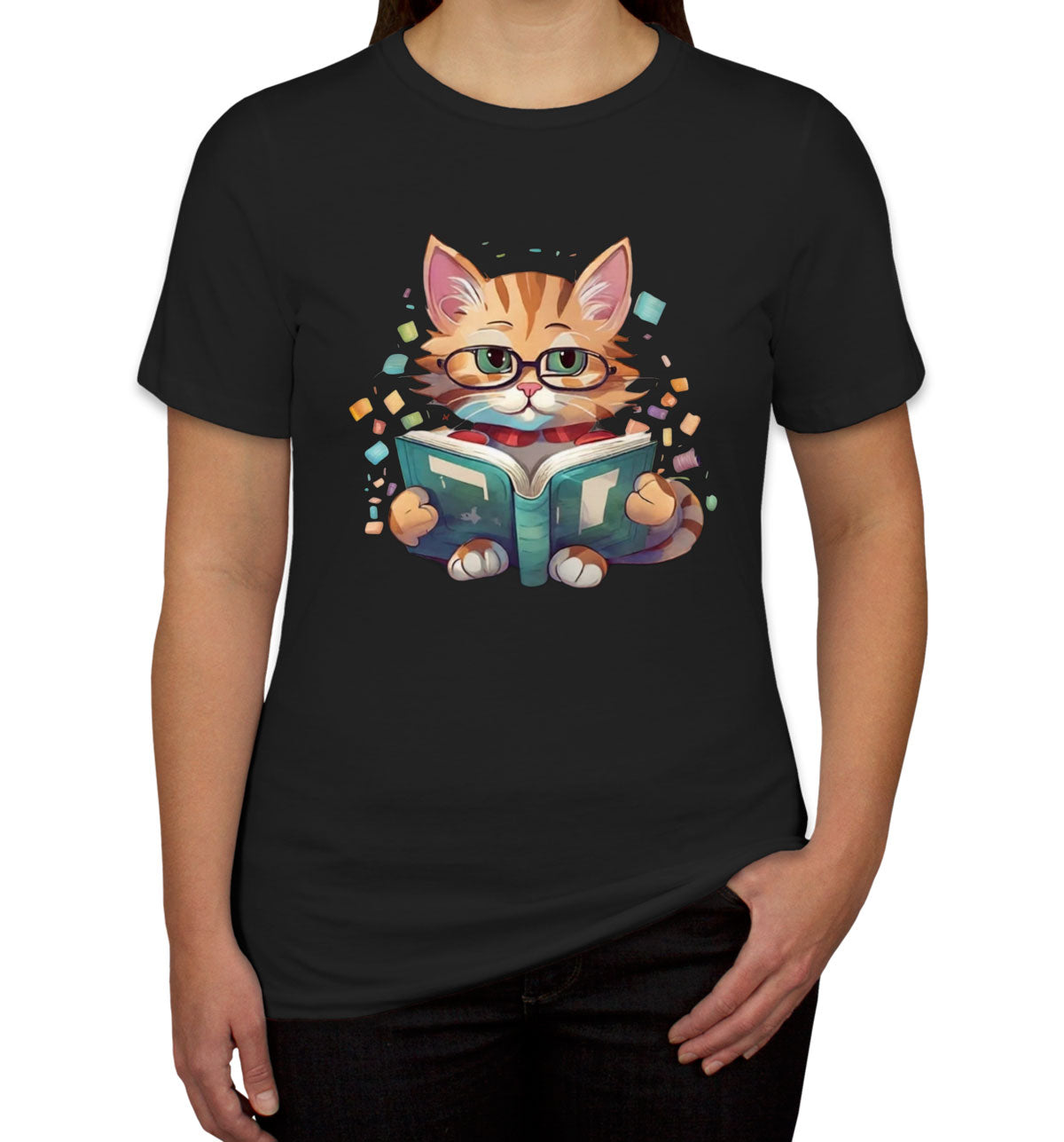 Reading Cat Women's T-shirt