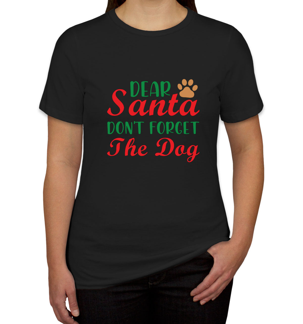 Dear Santa Don't Forget The Dog Christmas Women's T-shirt