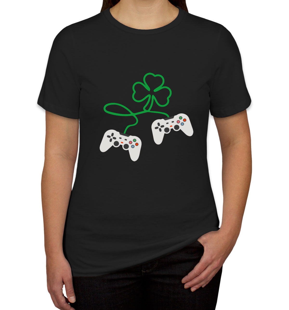 Shamrock Video Gamer St. Patrick's Day Women's T-shirt