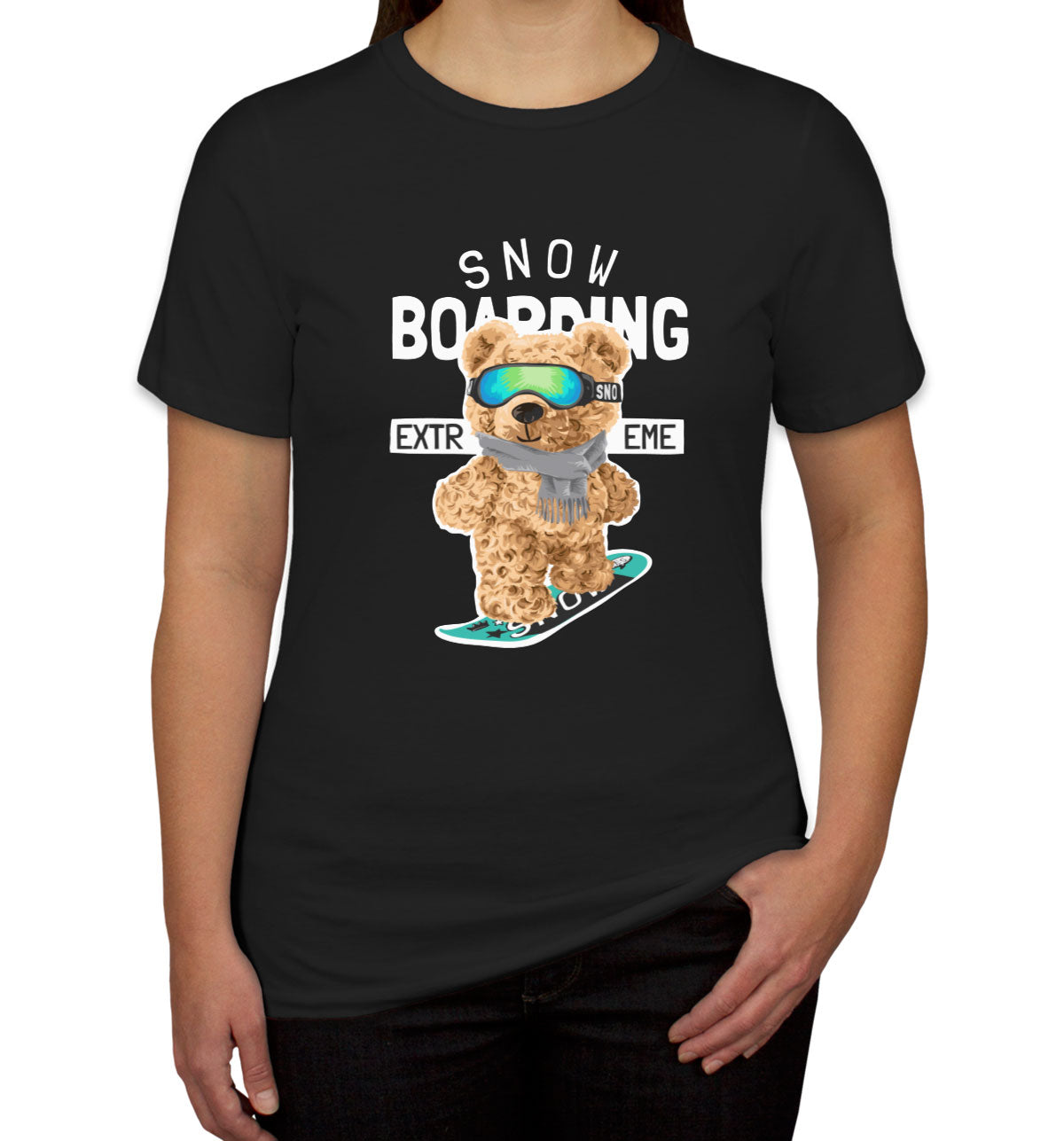 Teddy Bear Extreme Snowboarding Women's T-shirt