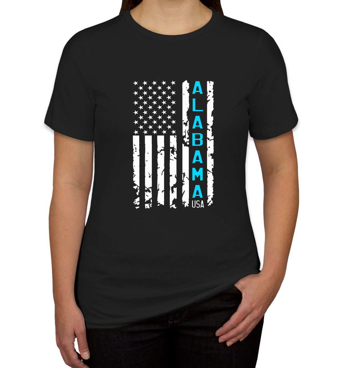 Alabama American Flag Women's T-shirt