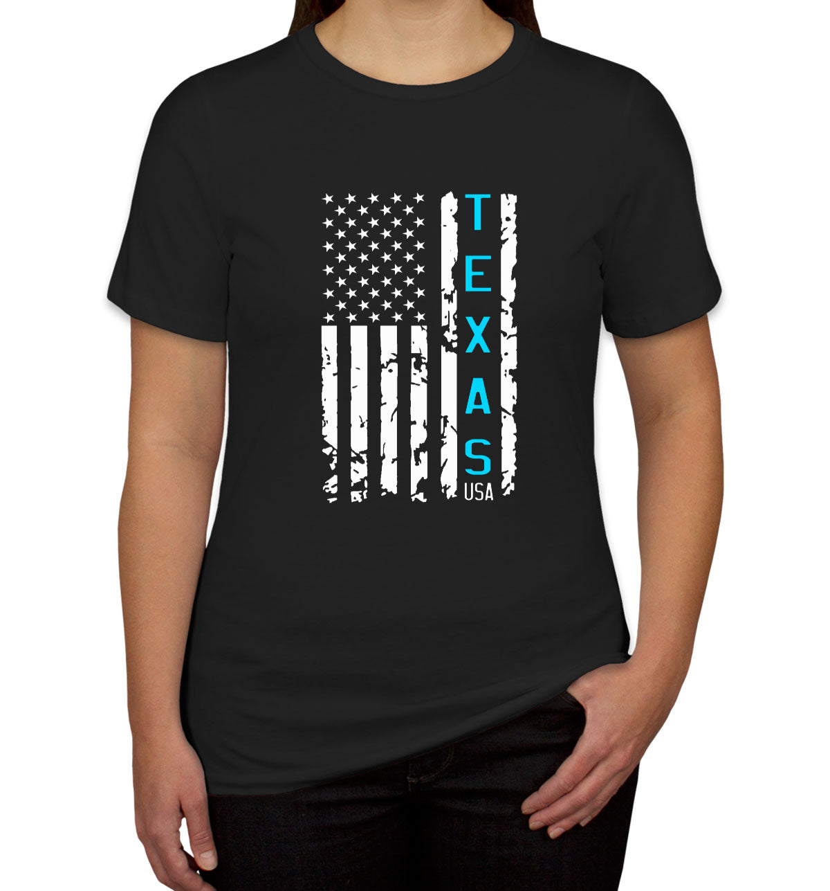 Texas American Flag Women's T-shirt