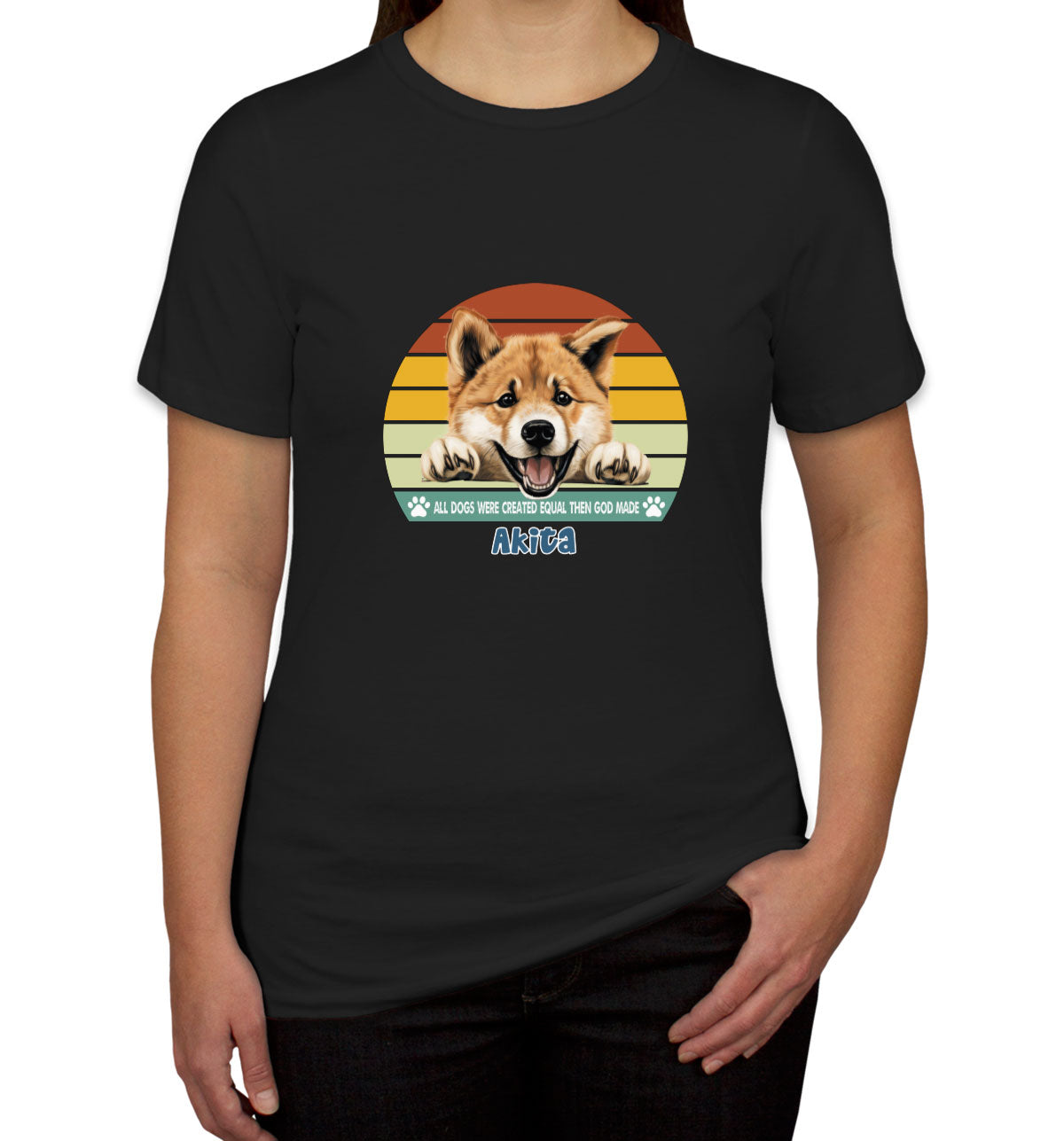 All Dogs Were Created Equal Akita Women's T-shirt