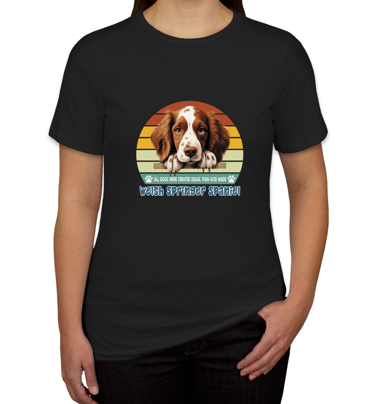 All Dogs Were Created Equal Welsh Springer Spaniel Women's T-shirt