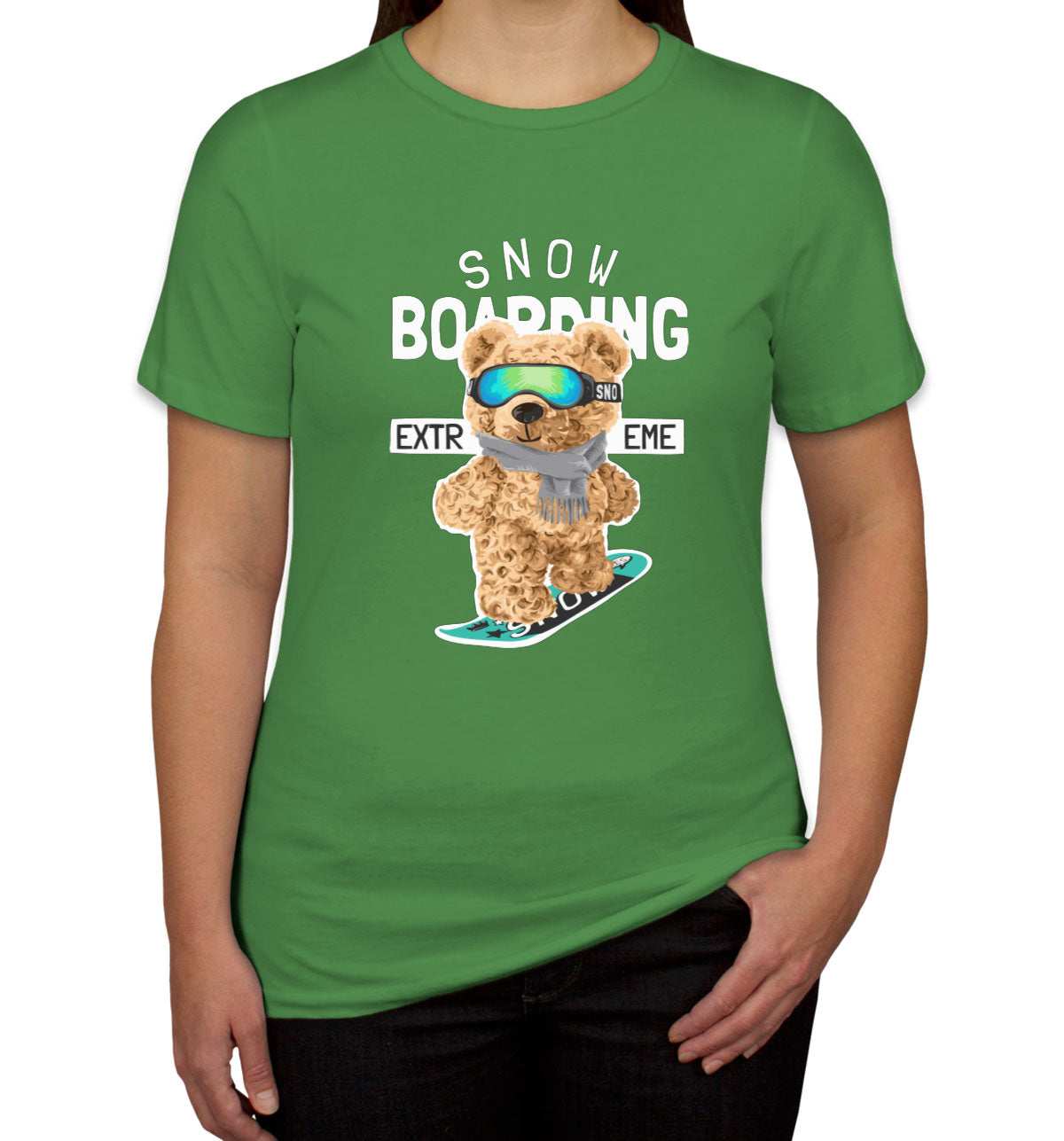 Teddy Bear Extreme Snowboarding Women's T-shirt