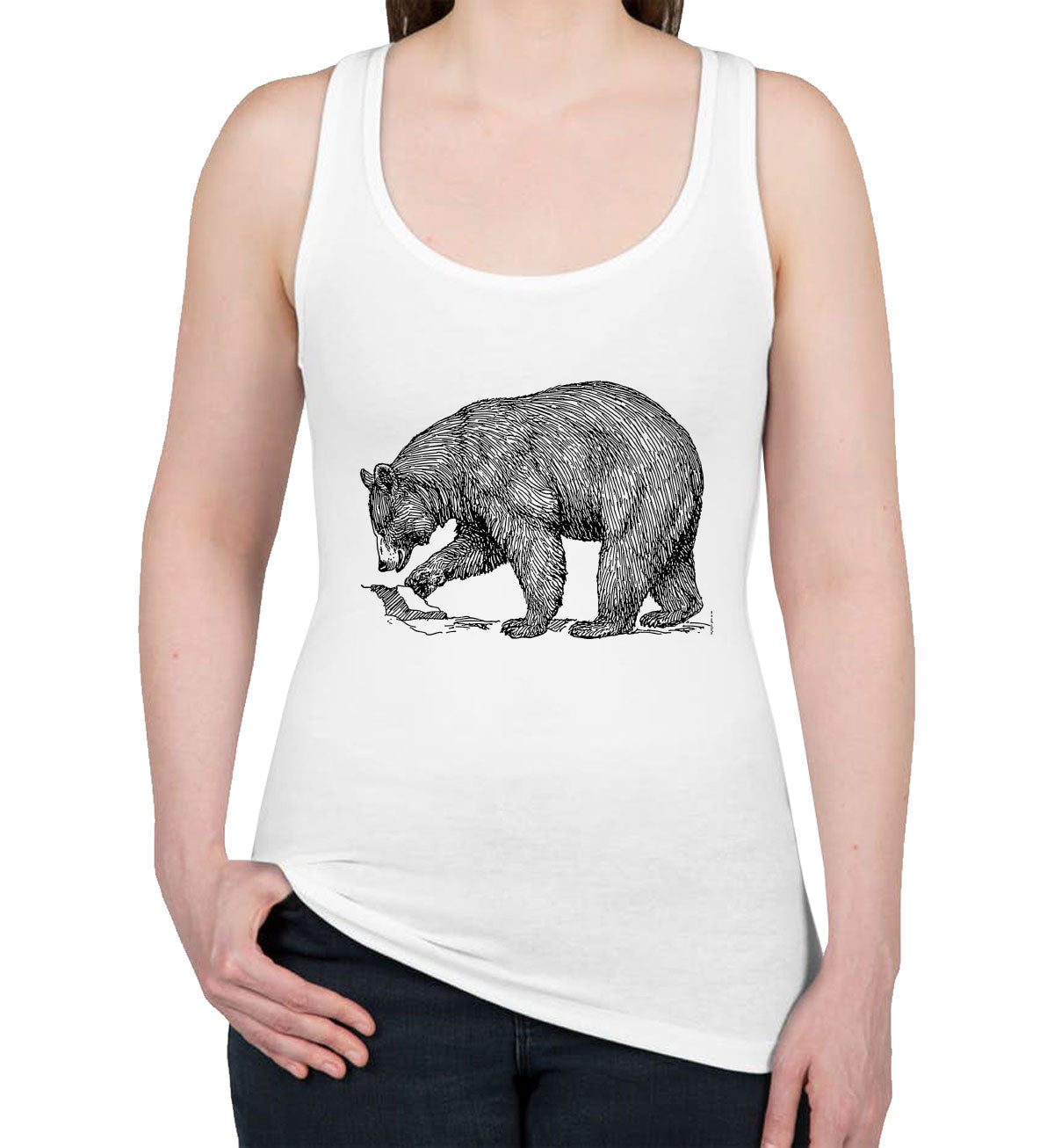 American Black Bear Women's Racerback Tank Top