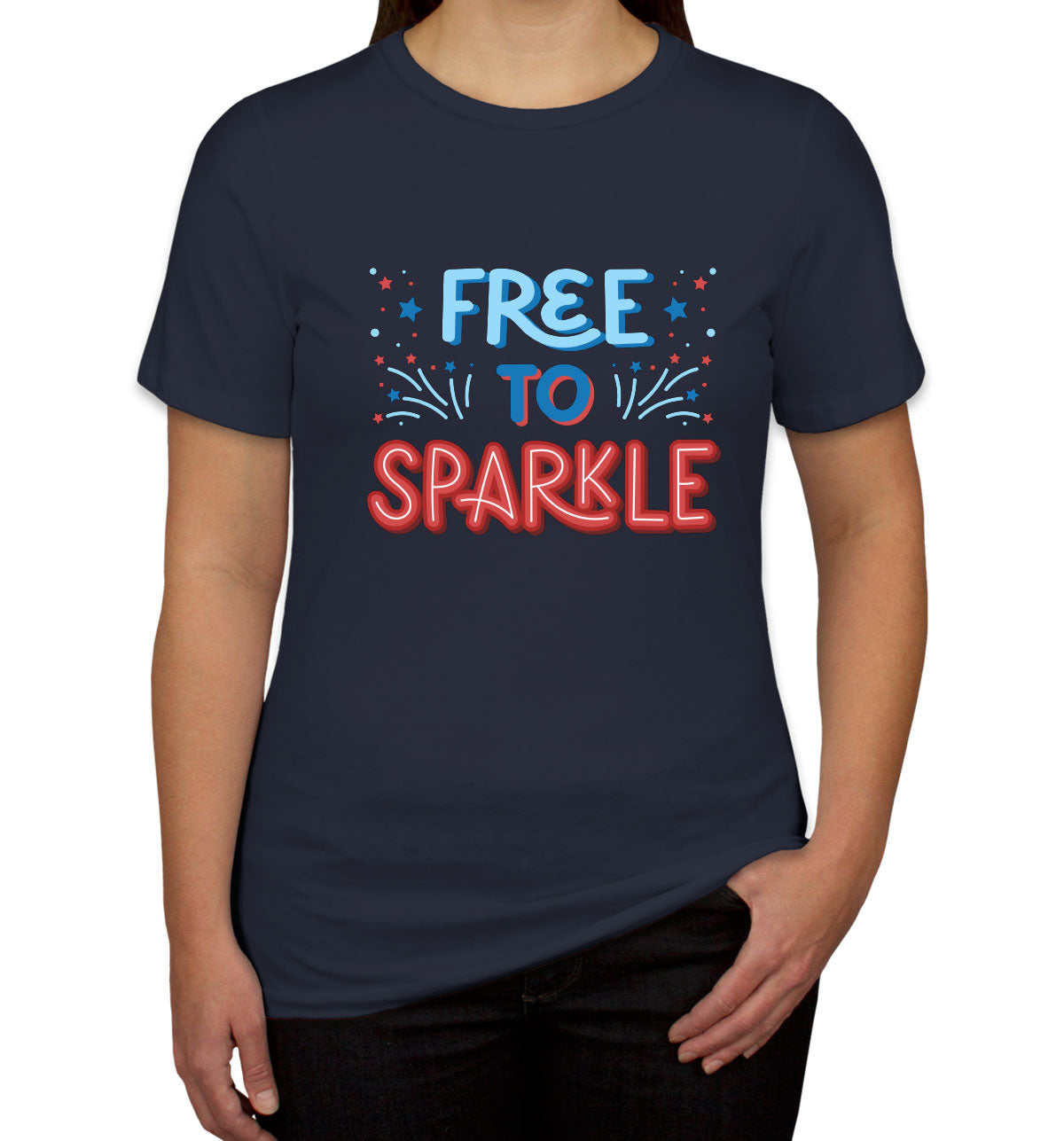 Free To Sparkle Patriotic Women's T-shirt