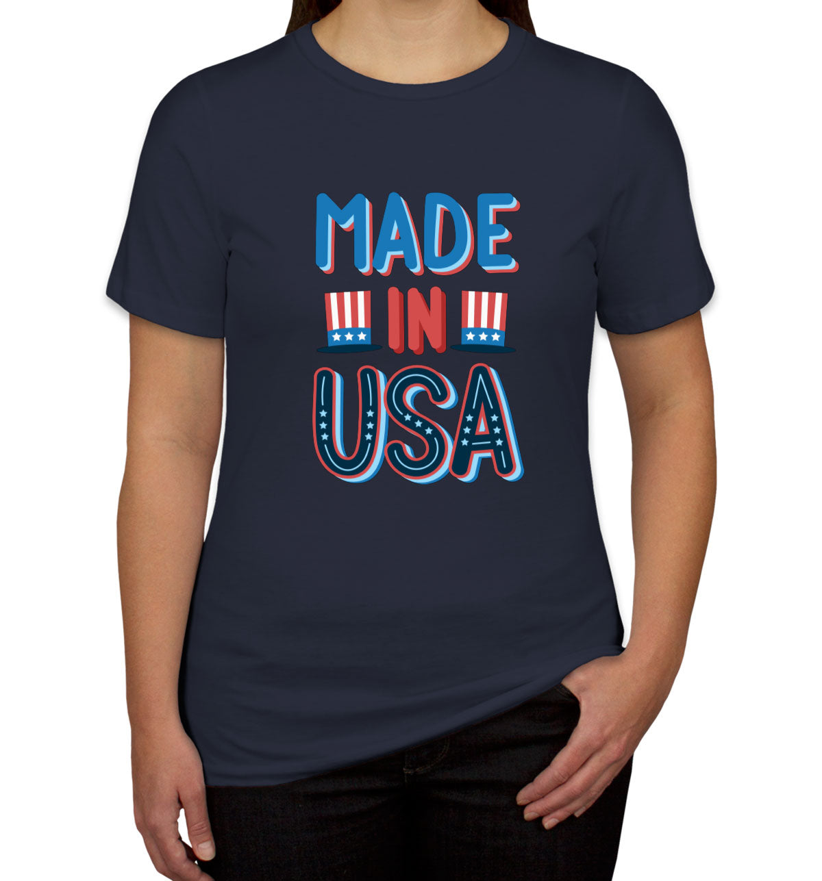 Made In USA Patriotic Women's T-shirt