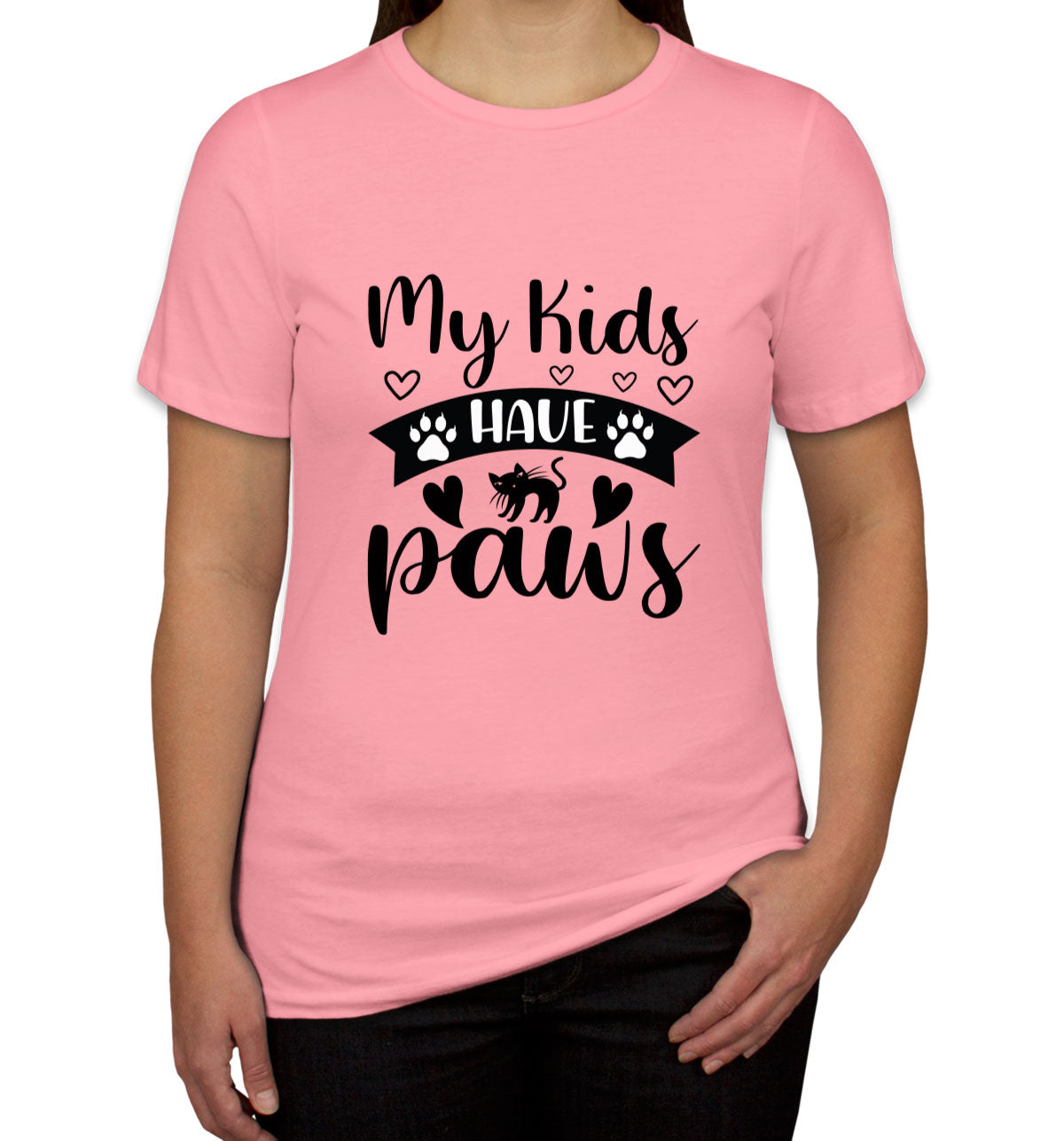 My Kids Have Paws Cat Women's T-shirt