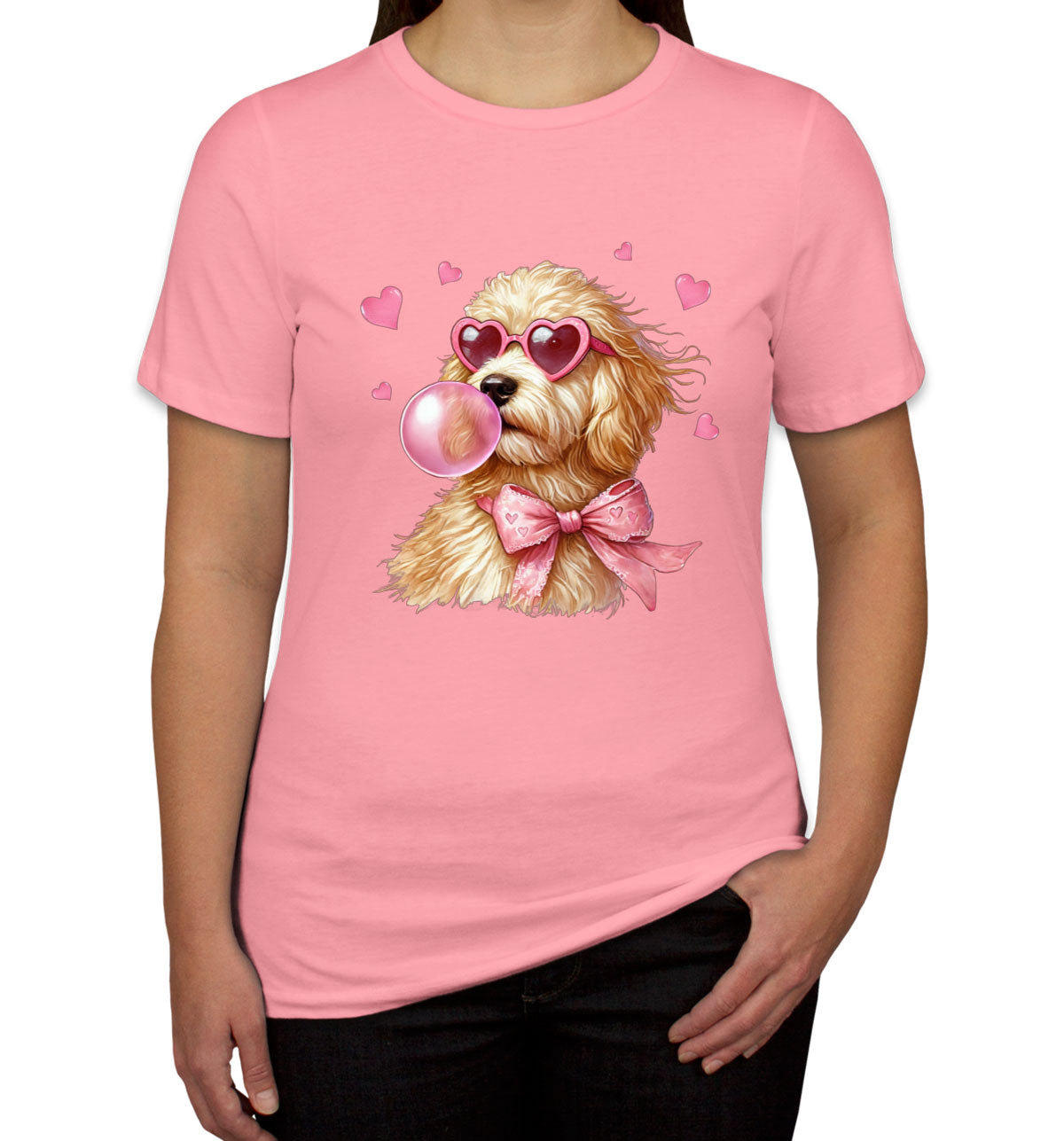 Golden Retriever Dog Valentine's Day Women's T-shirt