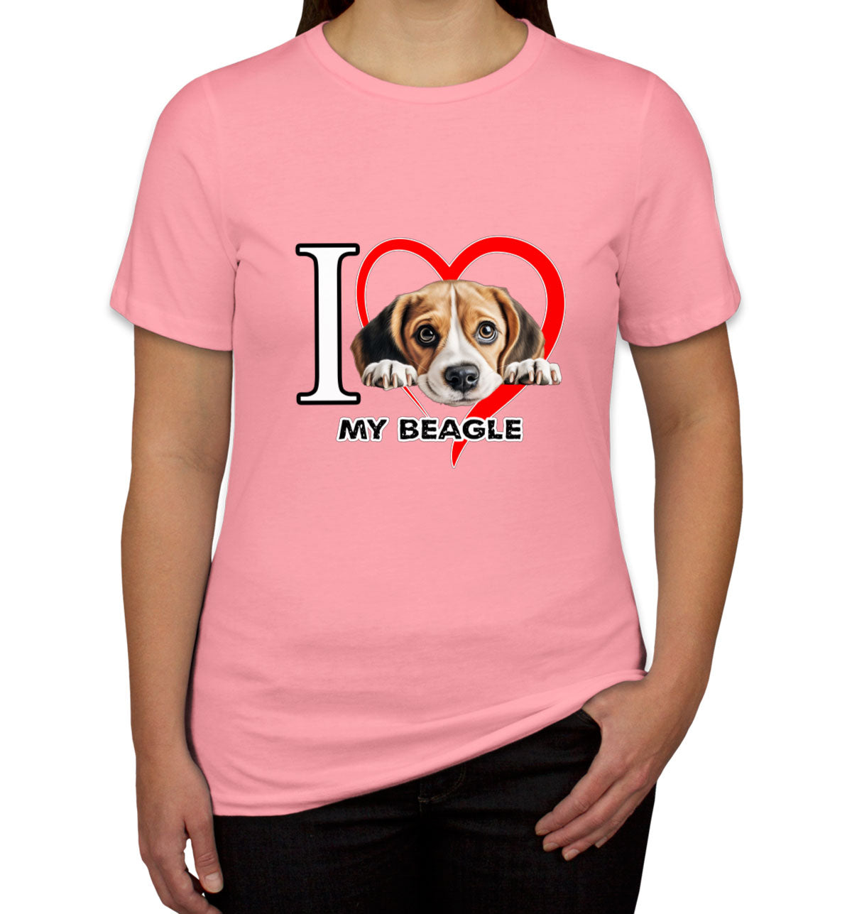 I Love My Beagle Dog Women's T-shirt