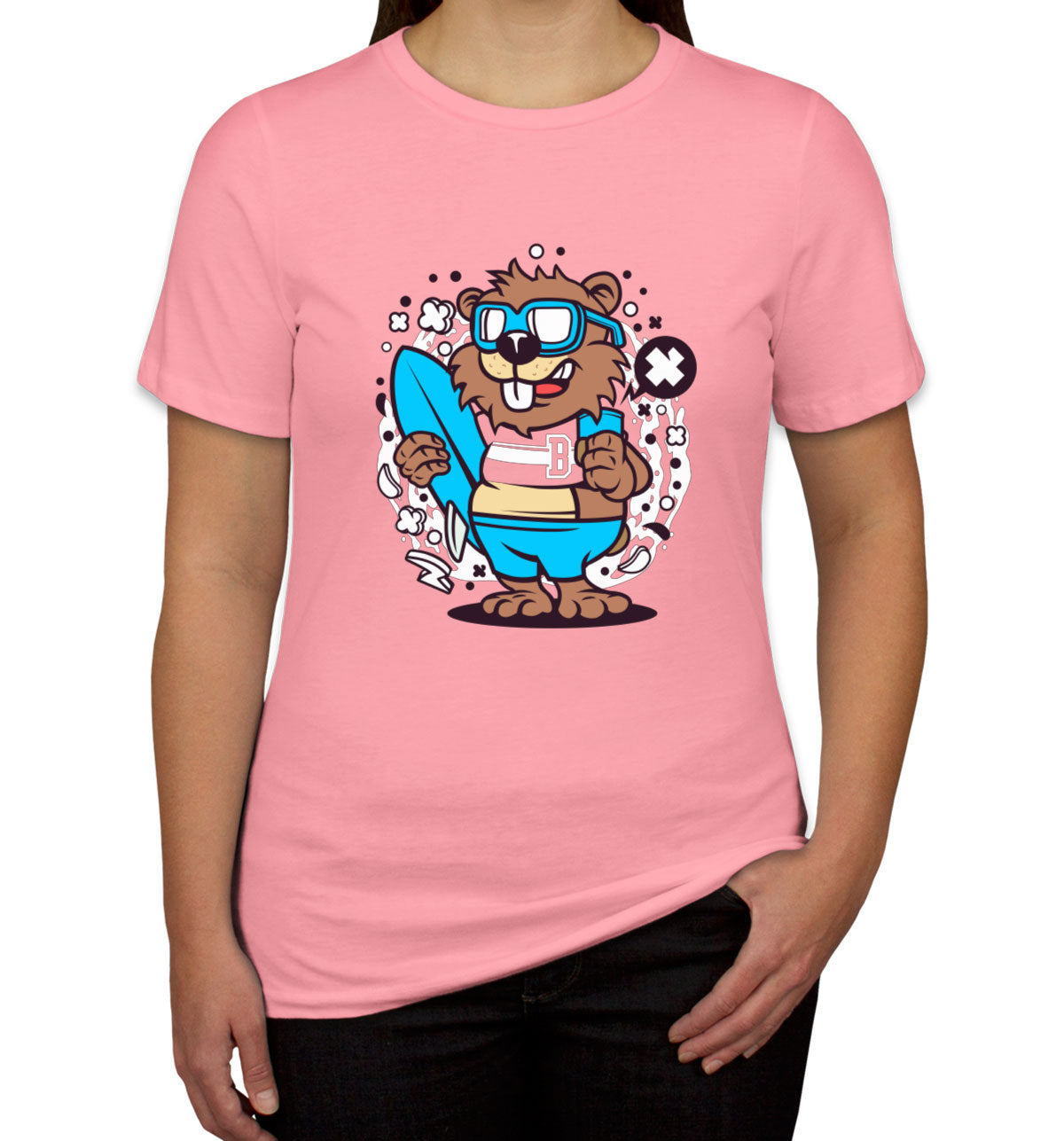 Surfing Beaver Women's T-shirt