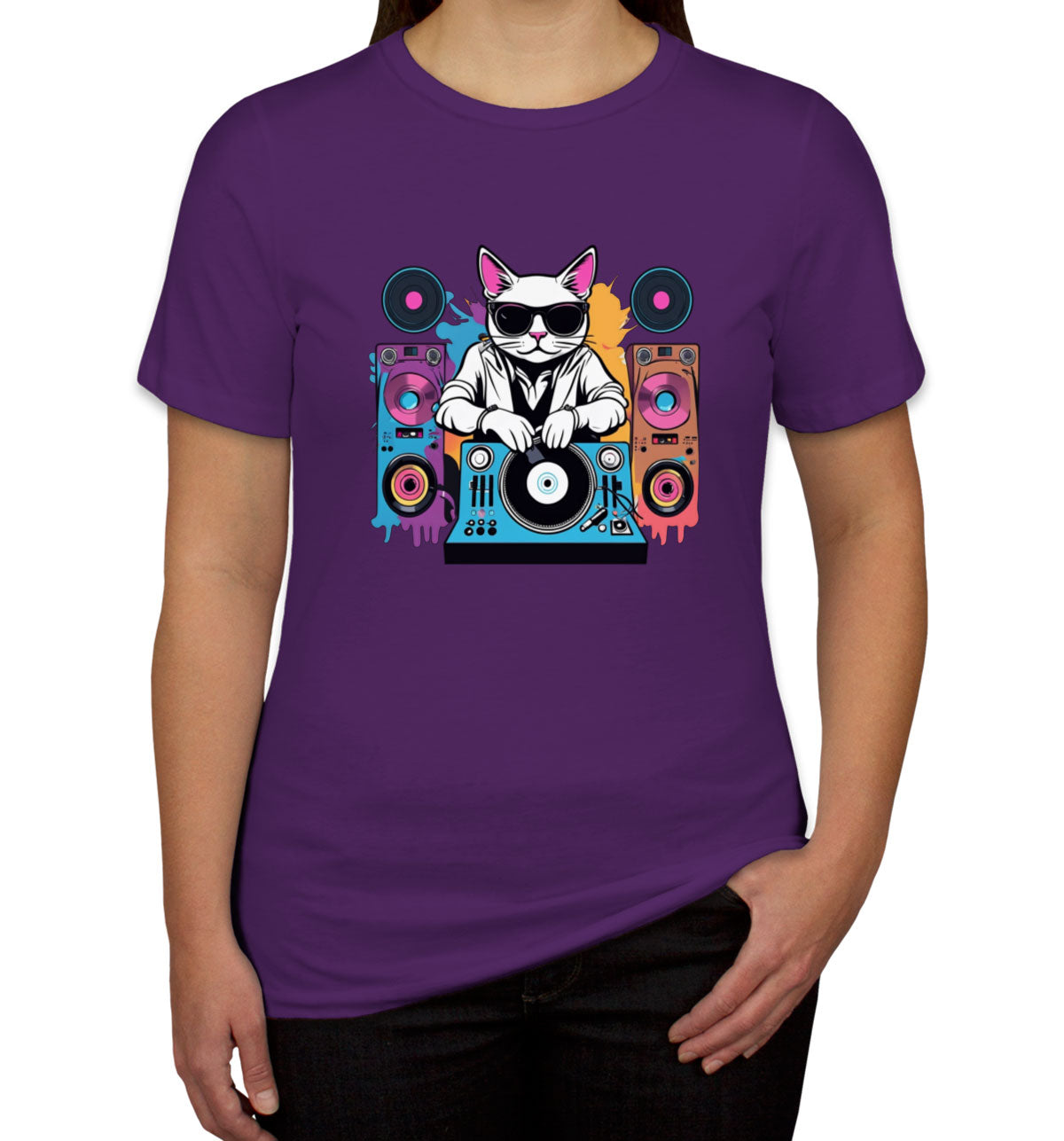 Cool Dj Cat Women's T-shirt