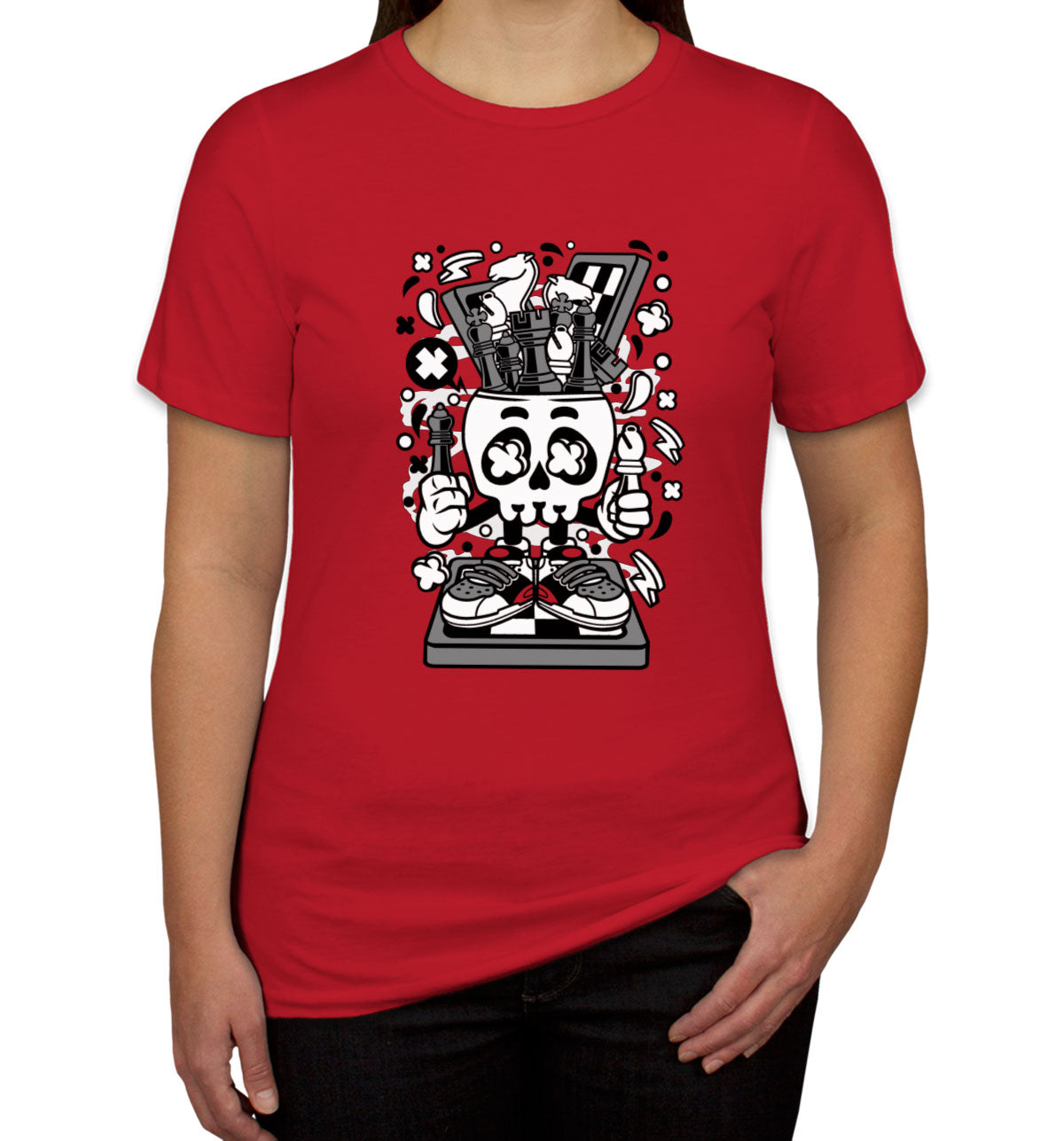 Chess Skull Head Women's T-shirt