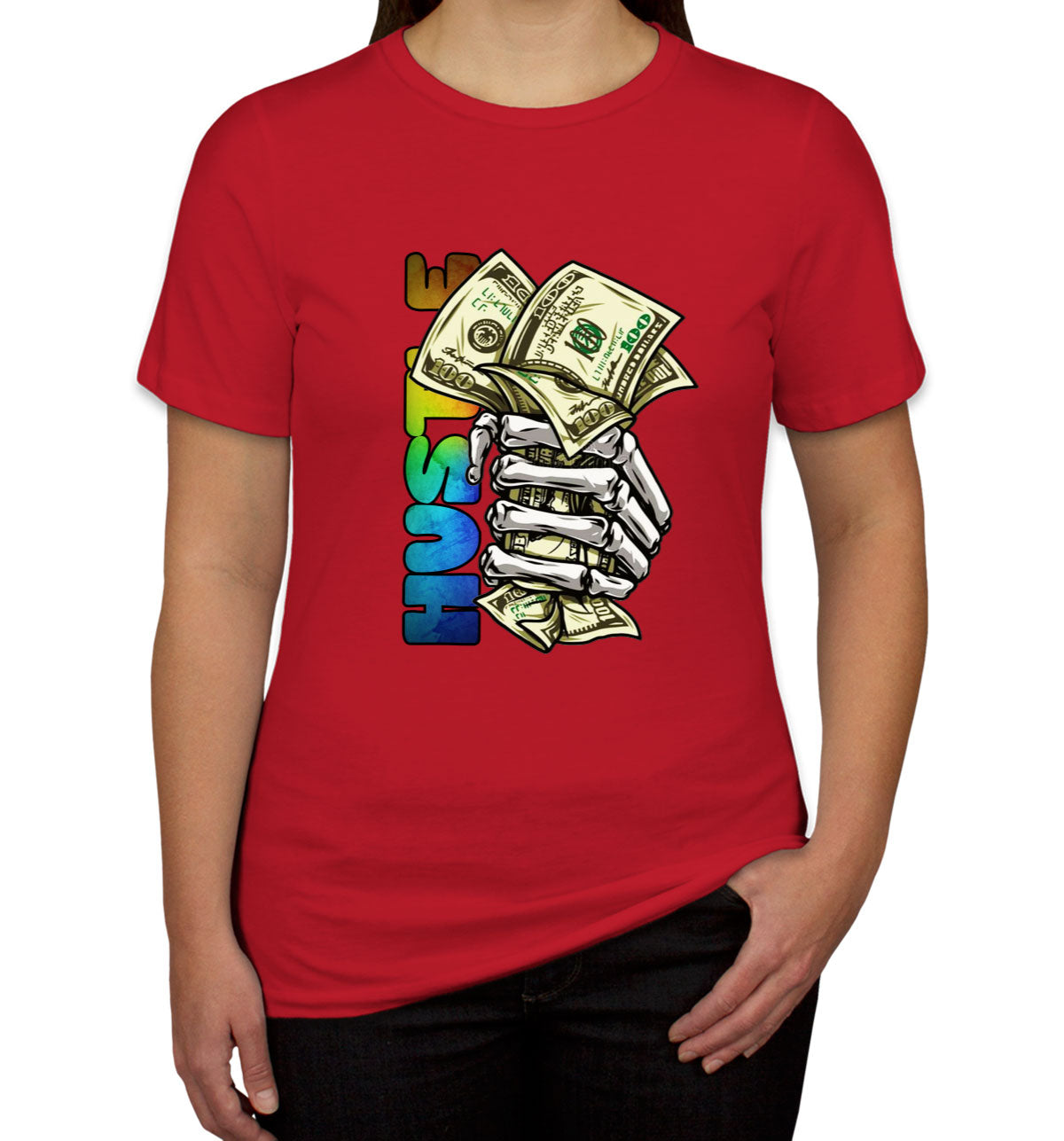 Hustle Hand Holding Money Women's T-shirt