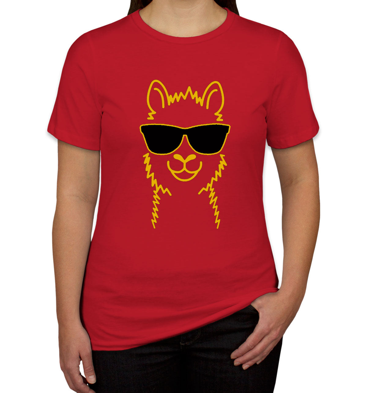 Llama With Sunglasses Women's T-shirt