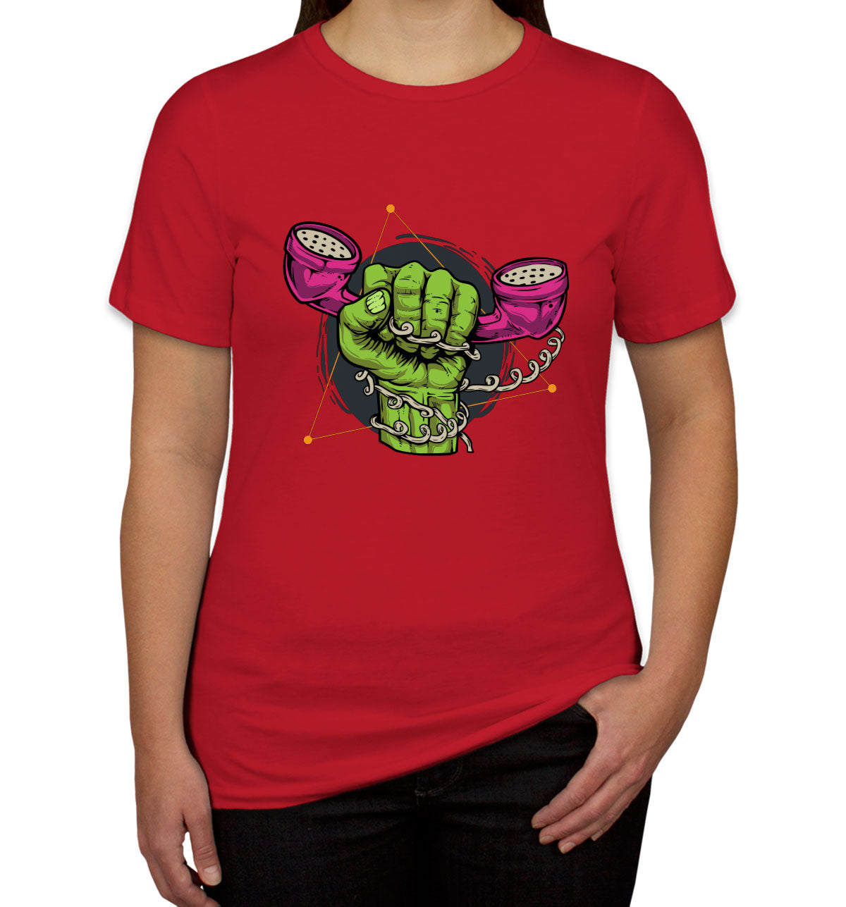 Zombie Hand Holding The Phone Women's T-shirt