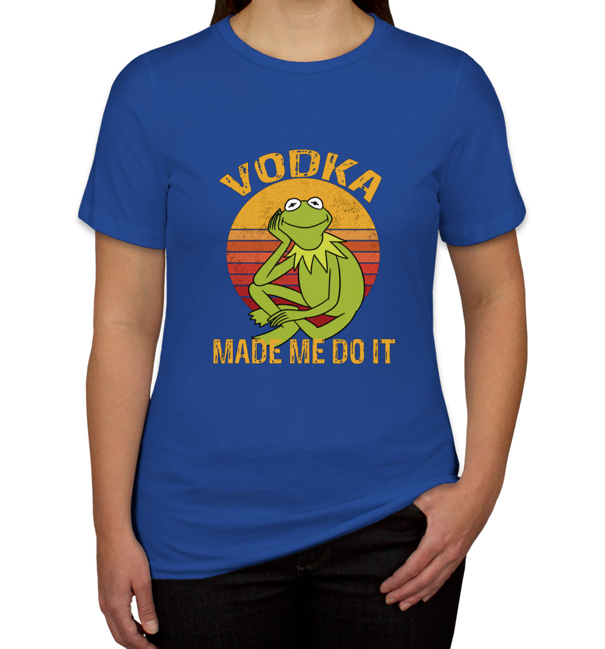 Vodka Made Me Do It Frog Meme Women's T-shirt