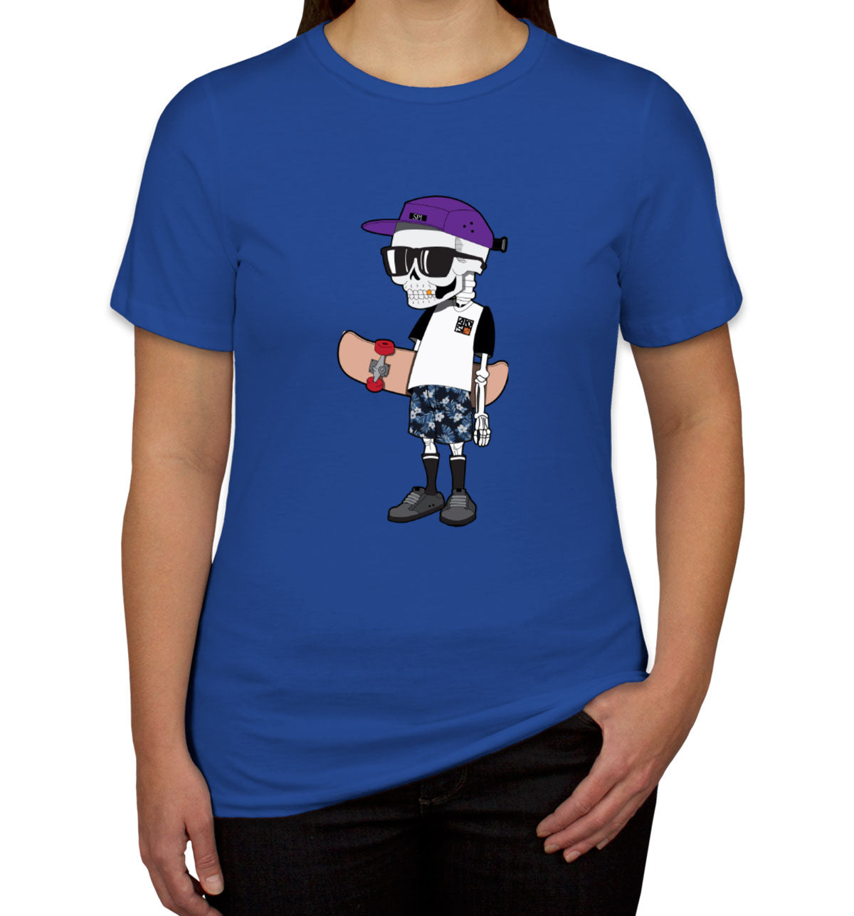 Skeleton Skateboard Women's T-shirt