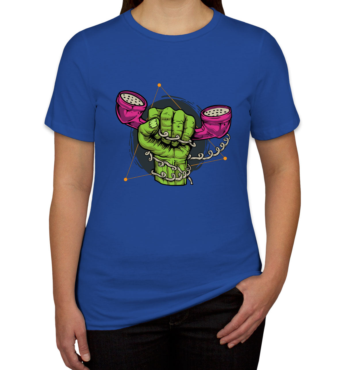 Zombie Hand Holding The Phone Women's T-shirt