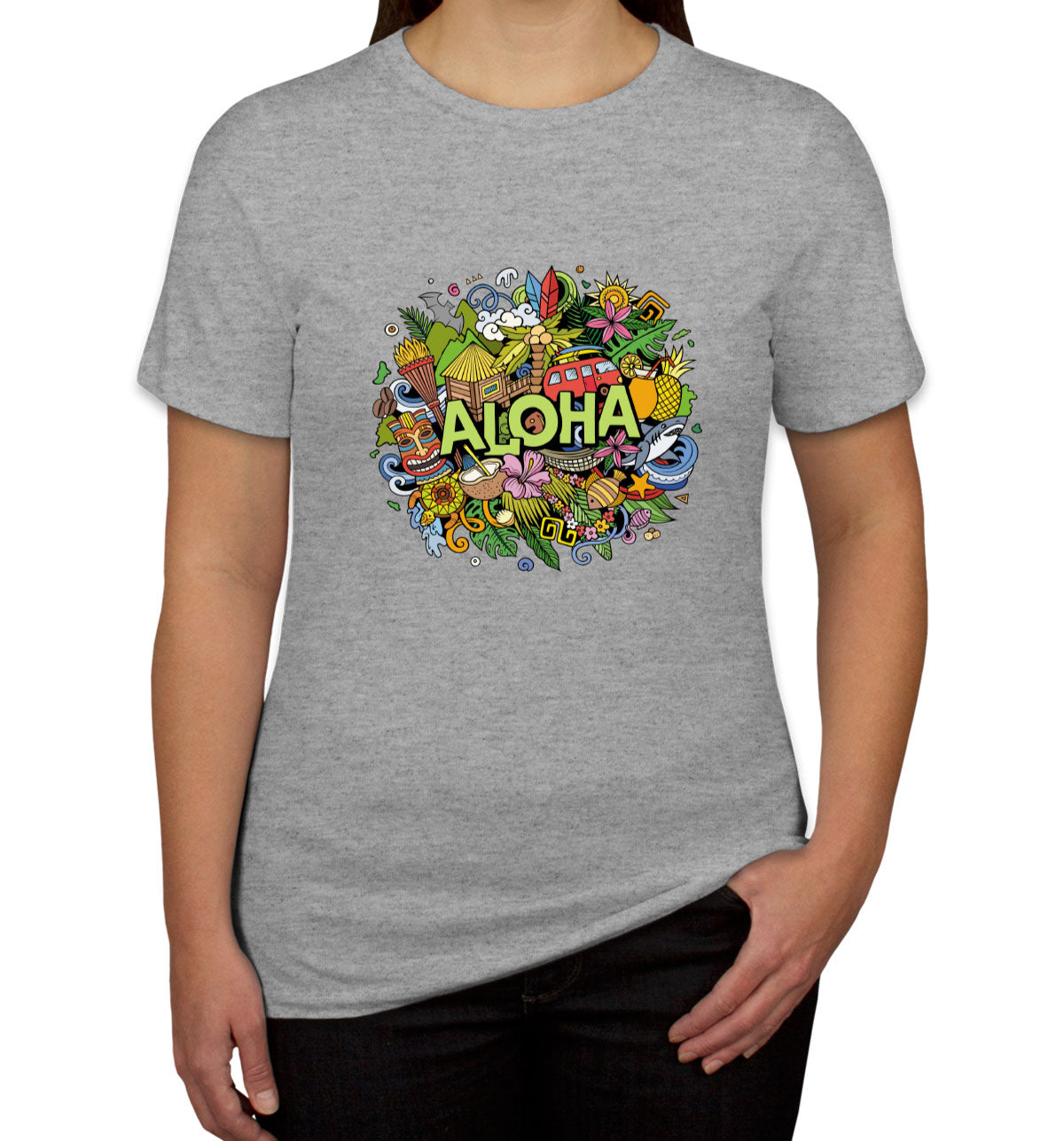 Aloha Hawaii Doodle Women's T-shirt