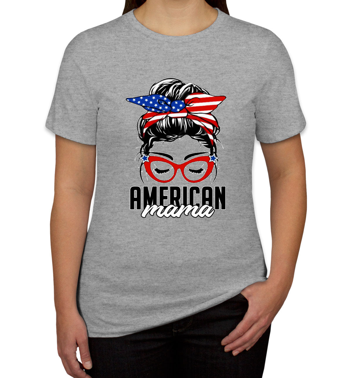 American Mama Patriotic Women's T-shirt