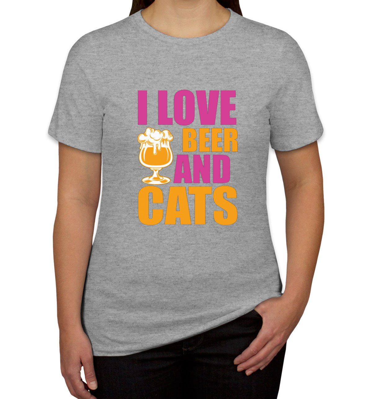I Love Beer And Cats Women's T-shirt