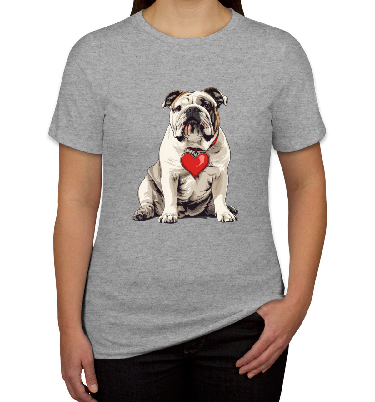 Bulldog With Heart Women's T-shirt