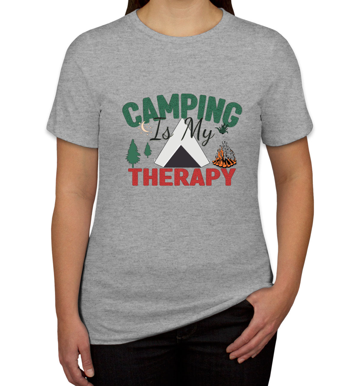 Camping Is My Therapy Women's T-shirt