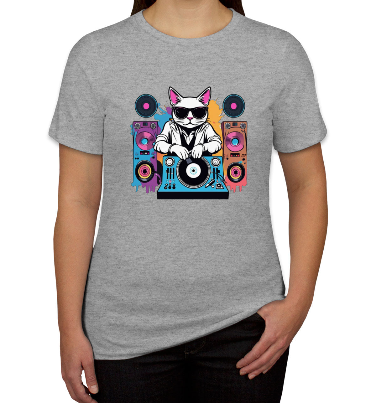 Cool Dj Cat Women's T-shirt