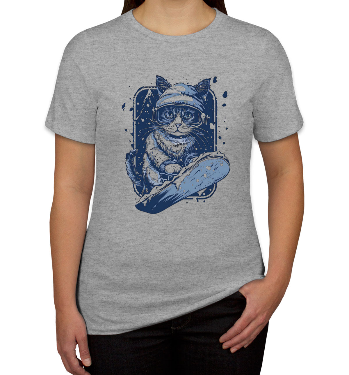 Snowboarding Cat Women's T-shirt