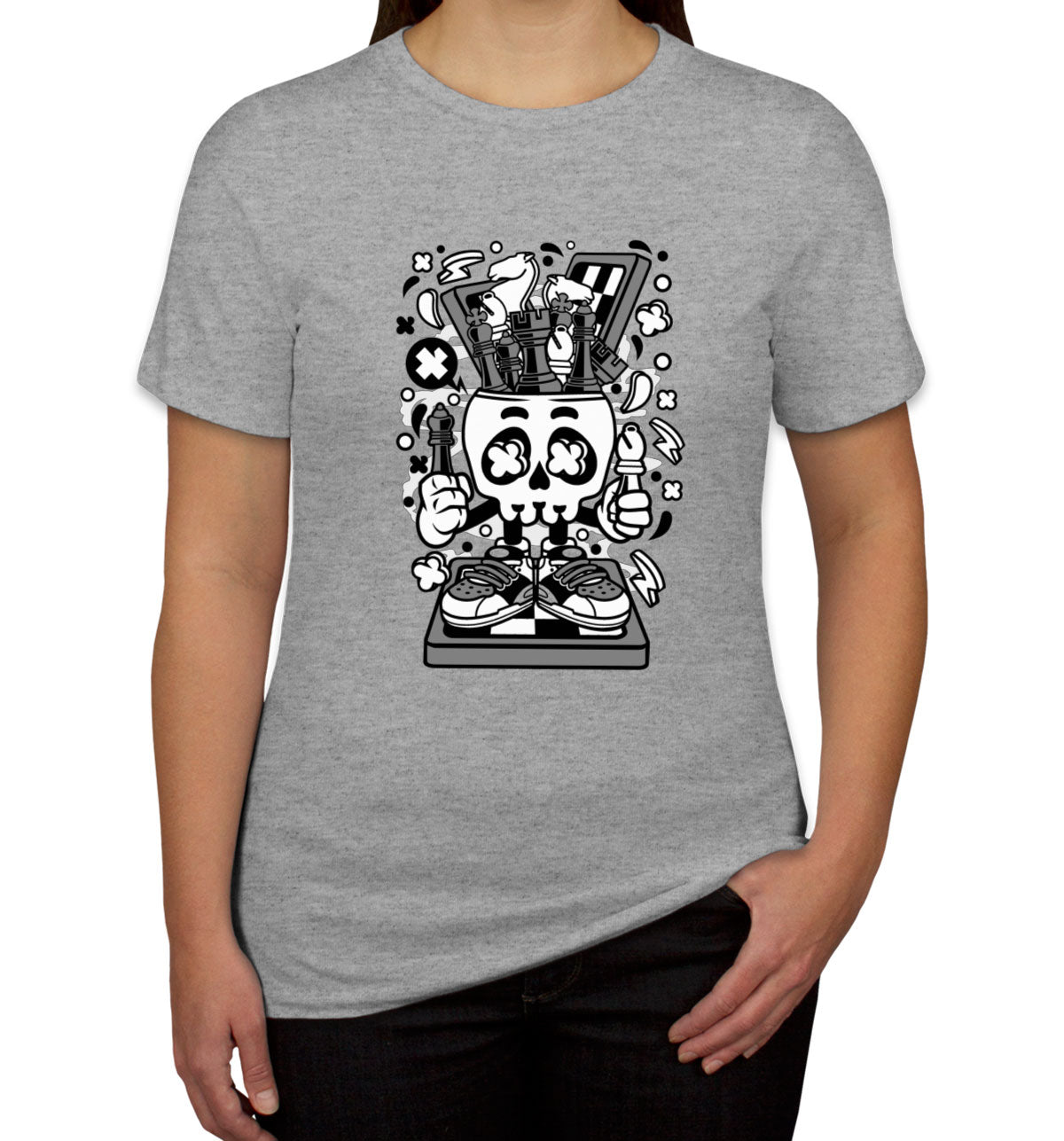 Chess Skull Head Women's T-shirt