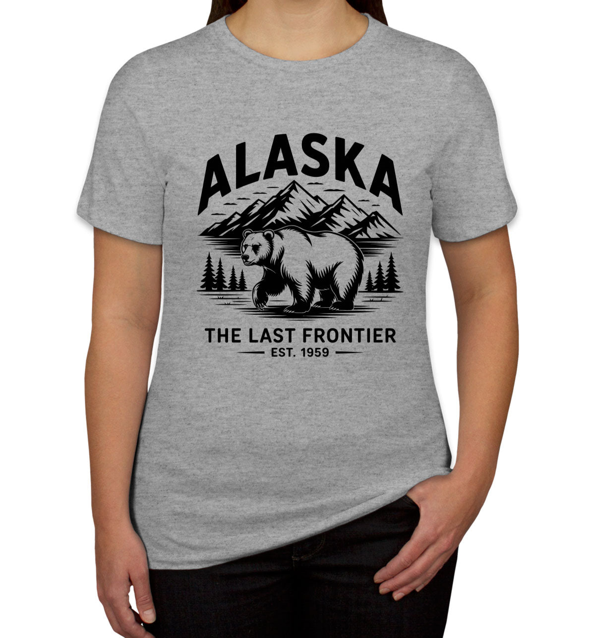 Alaska Cityscape Illustration The Last Frontier Women's T-shirt