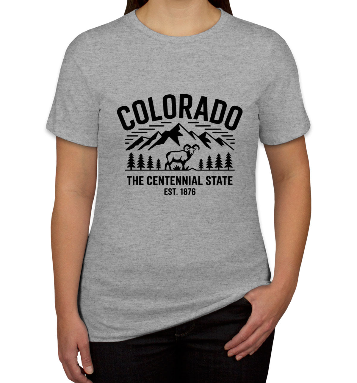 Colorado Cityscape Illustration The Centennial State Women's T-shirt