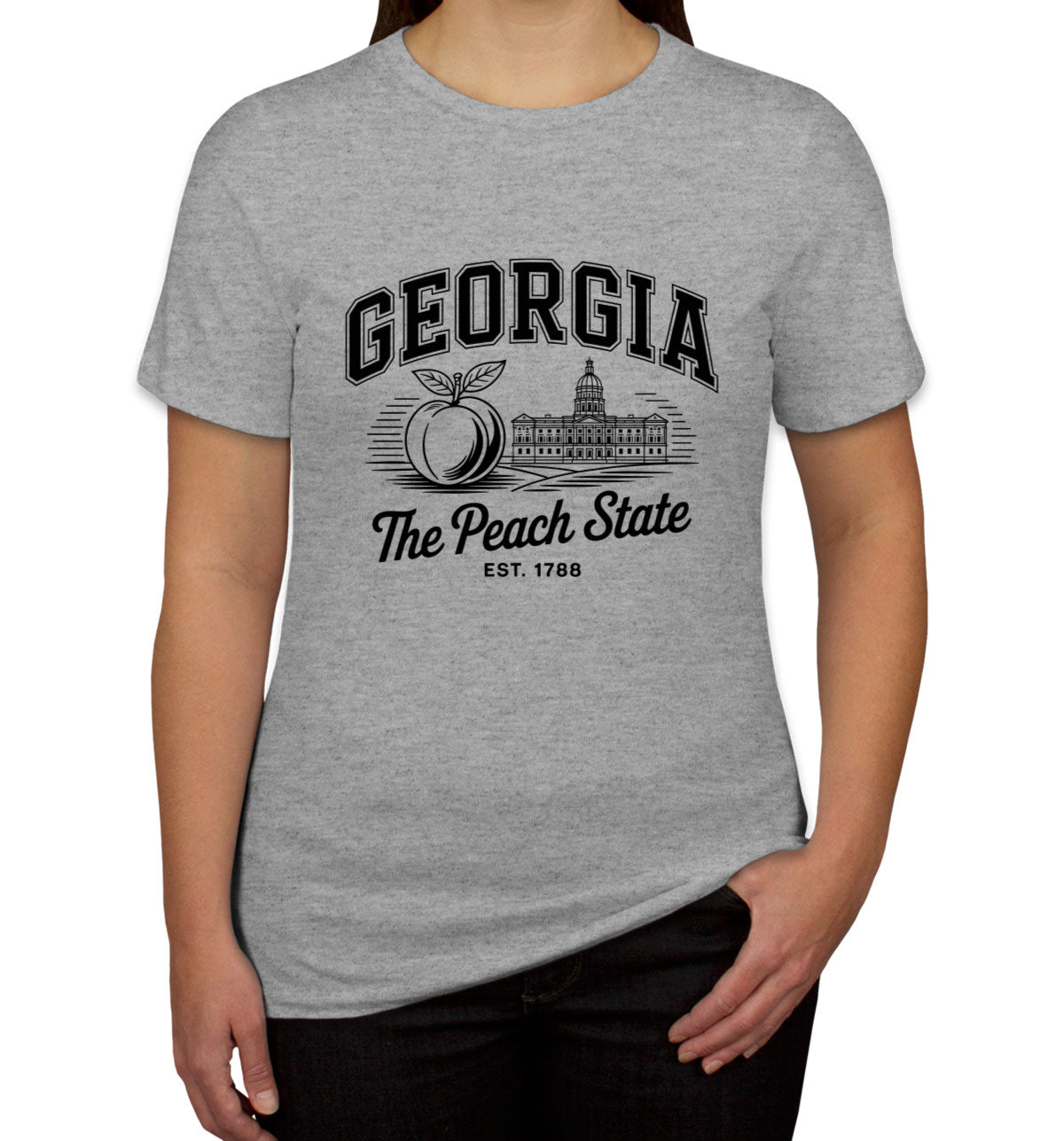 Georgia Cityscape Illustration The Peach State Women's T-shirt