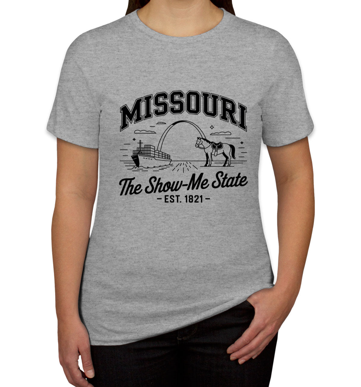 Missouri Cityscape Illustration The Show Me State Women's T-shirt