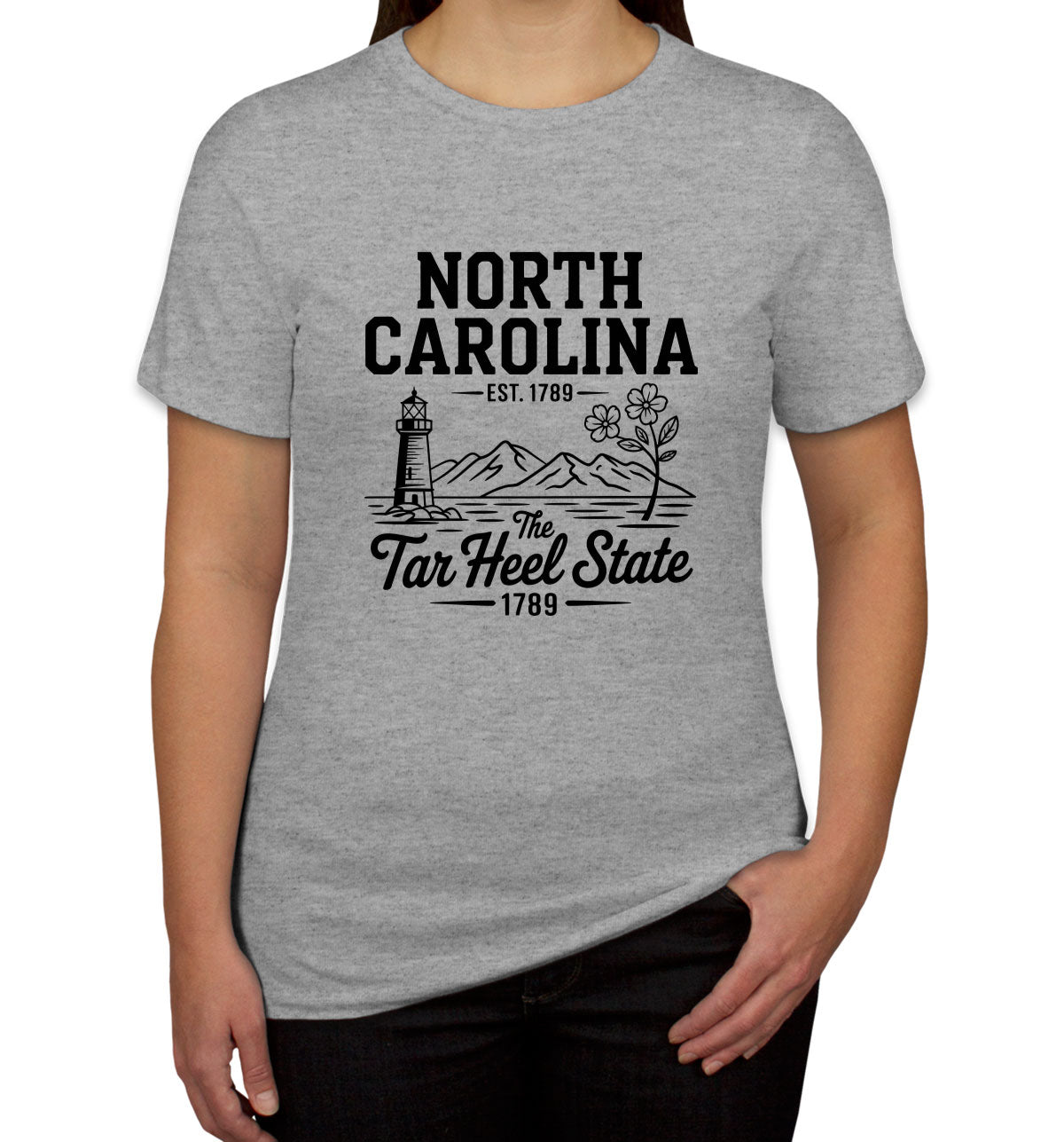 North Carolina Cityscape Illustration The Tar Heel State Women's T-shirt
