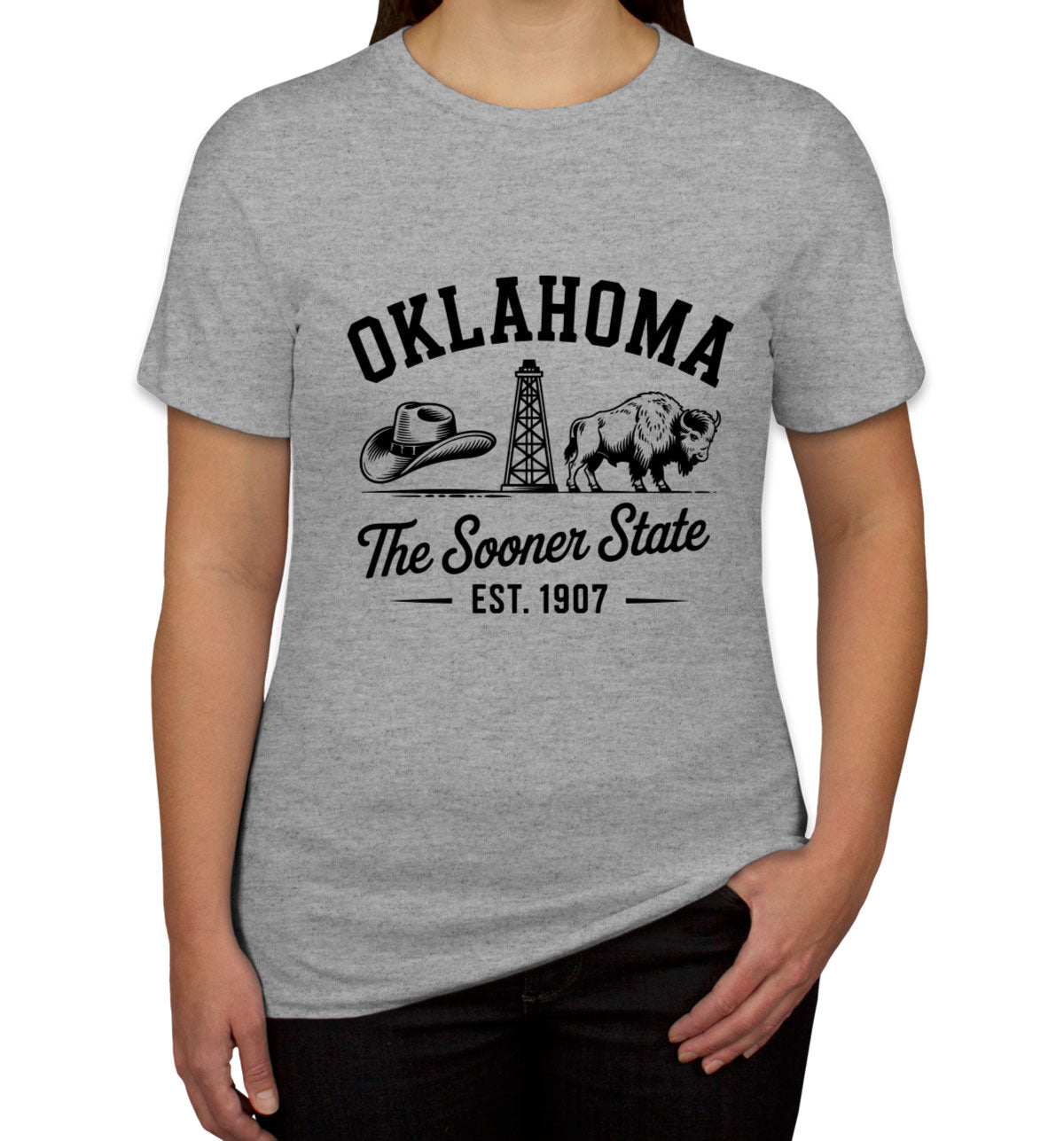 Oklahoma Cityscape Illustration The Sooner State Women's T-shirt
