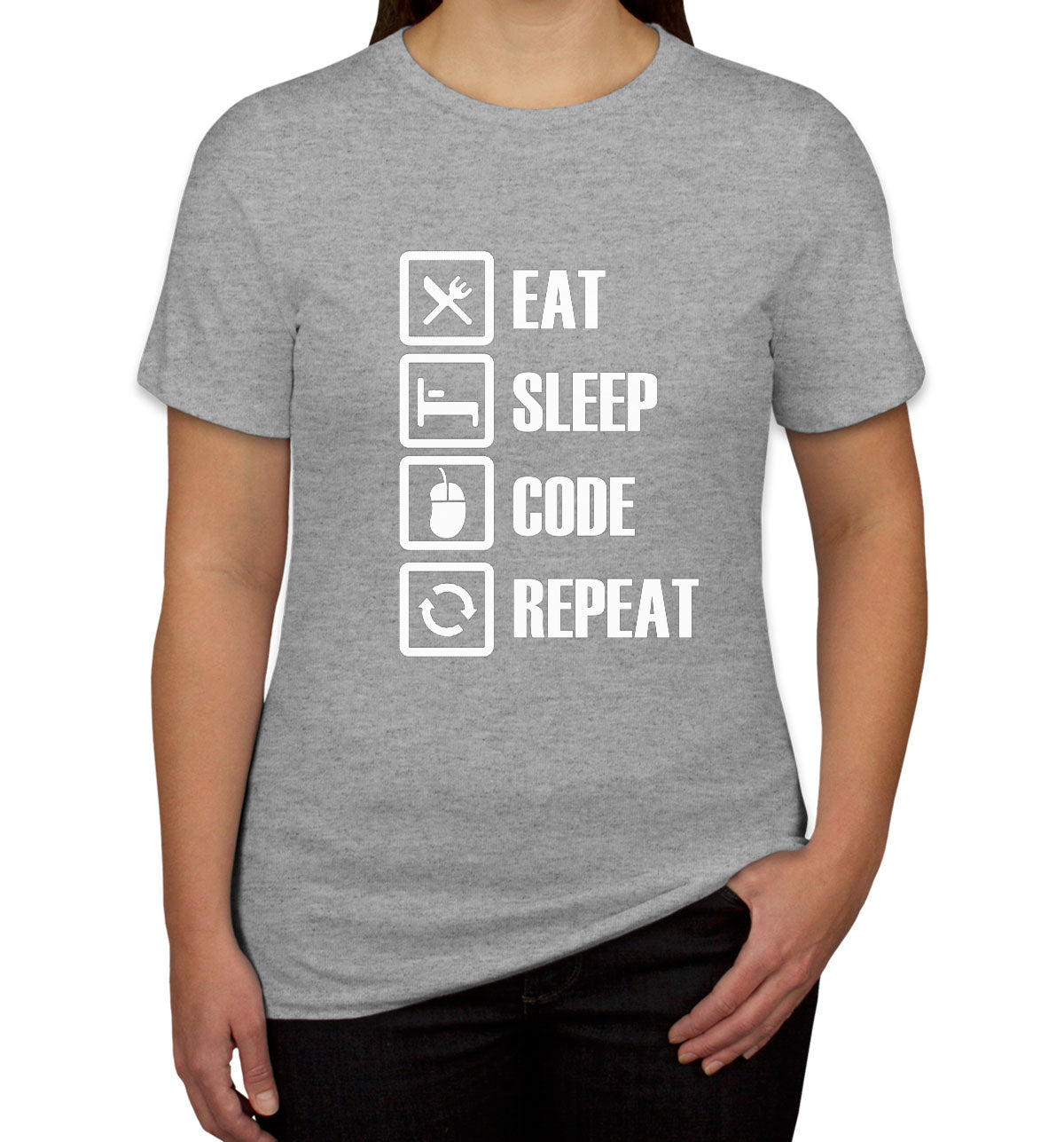 Eat Sleep Code Repeat Coding Women's T-shirt