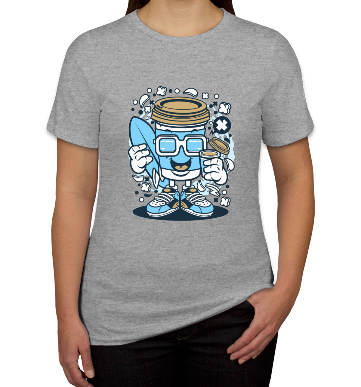 Coffee Cup Surfing Women's T-shirt
