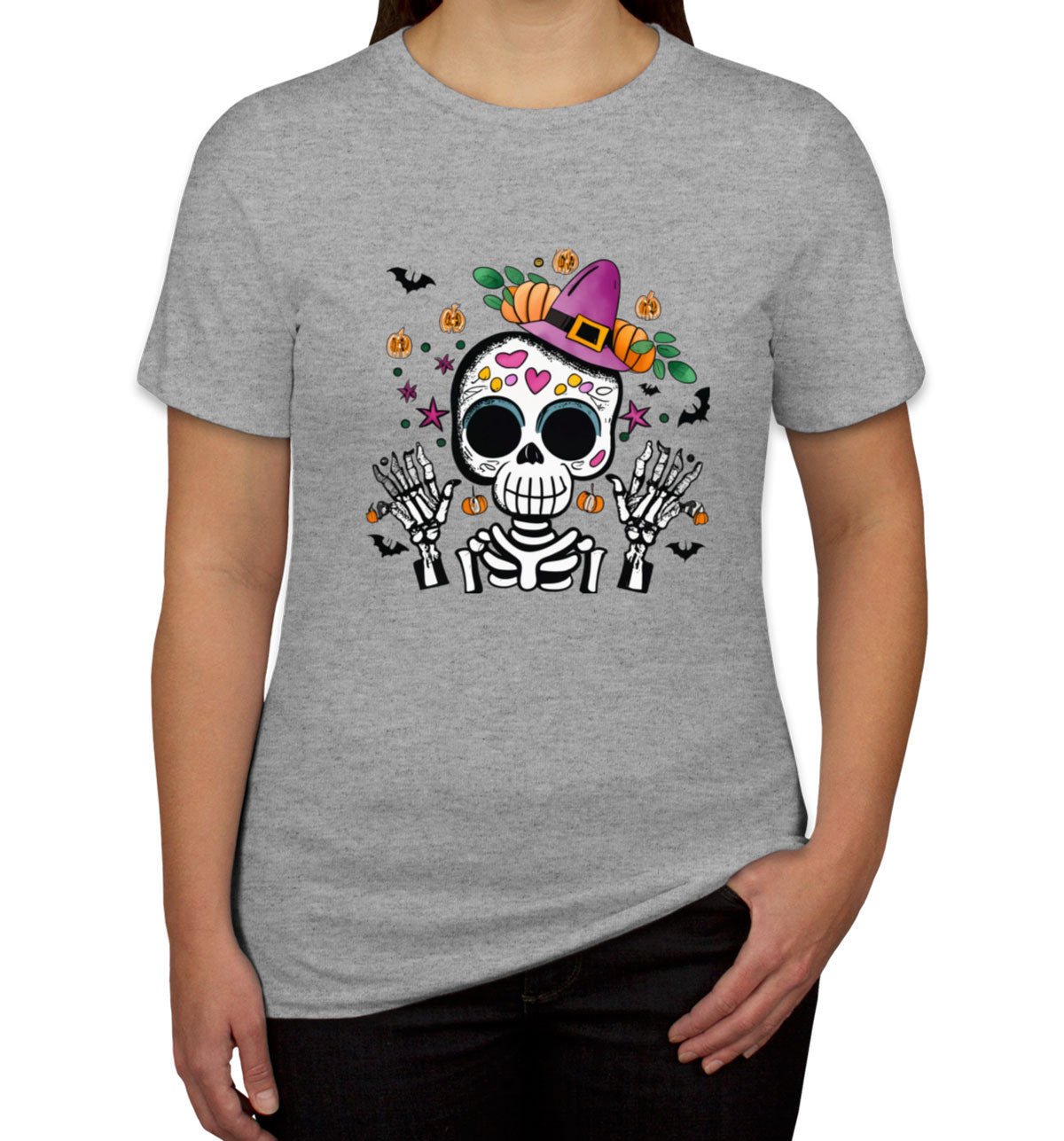 Cute Skeleton Halloween Women's T-shirt