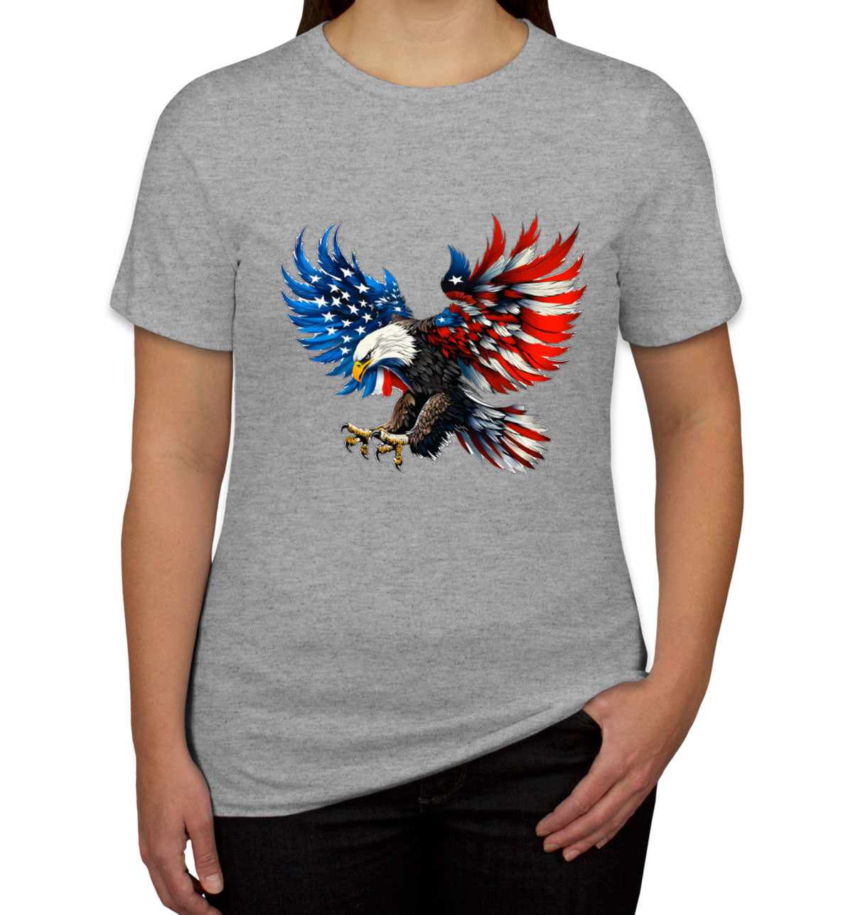 American Eagle Flag Independence Day Patriotic Women's T-shirt
