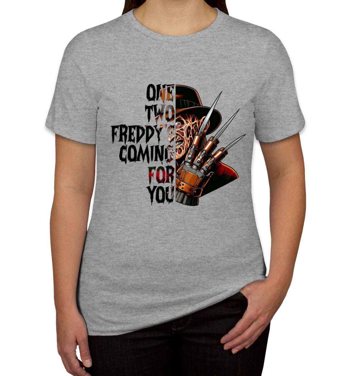 One Two Freddy's Coming For You Halloween Women's T-shirt