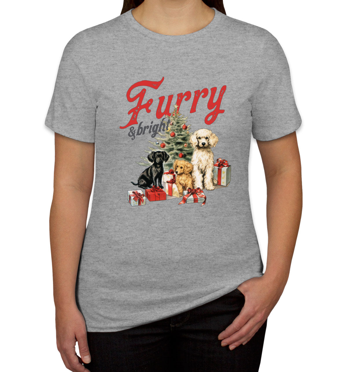 Furry And Bright Christmas Women's T-shirt