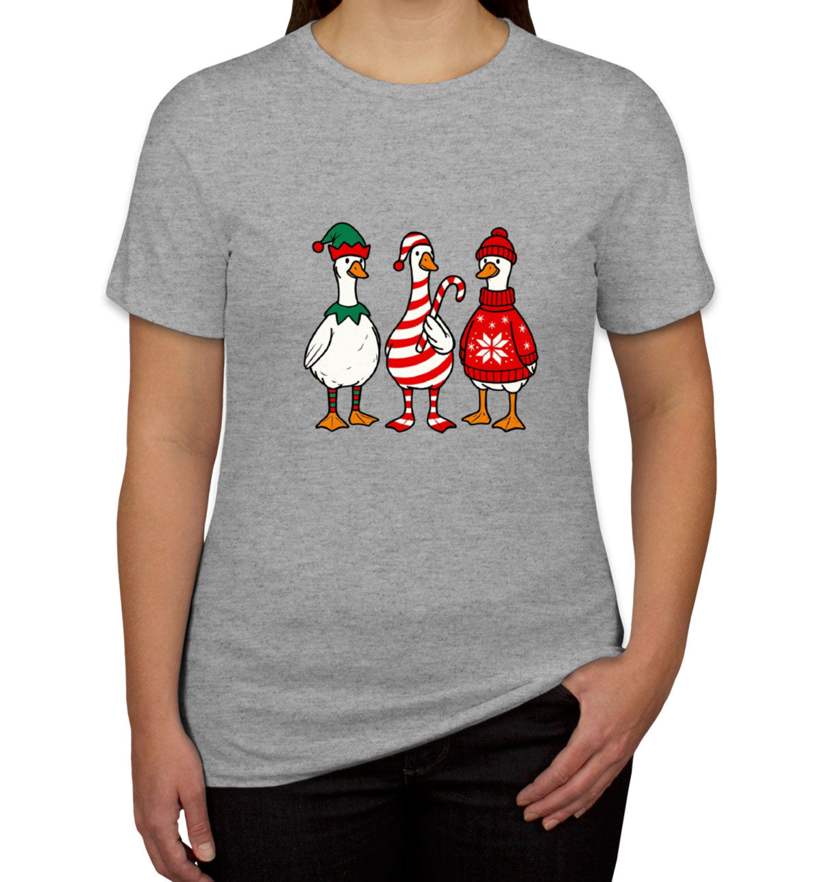 Funny Christmas Gooses Women's T-shirt