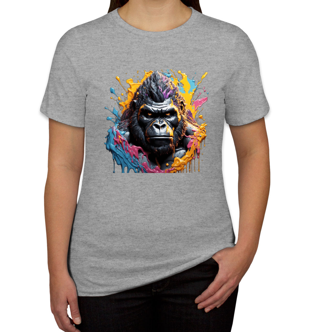 Colorful Gorilla Women's T-shirt