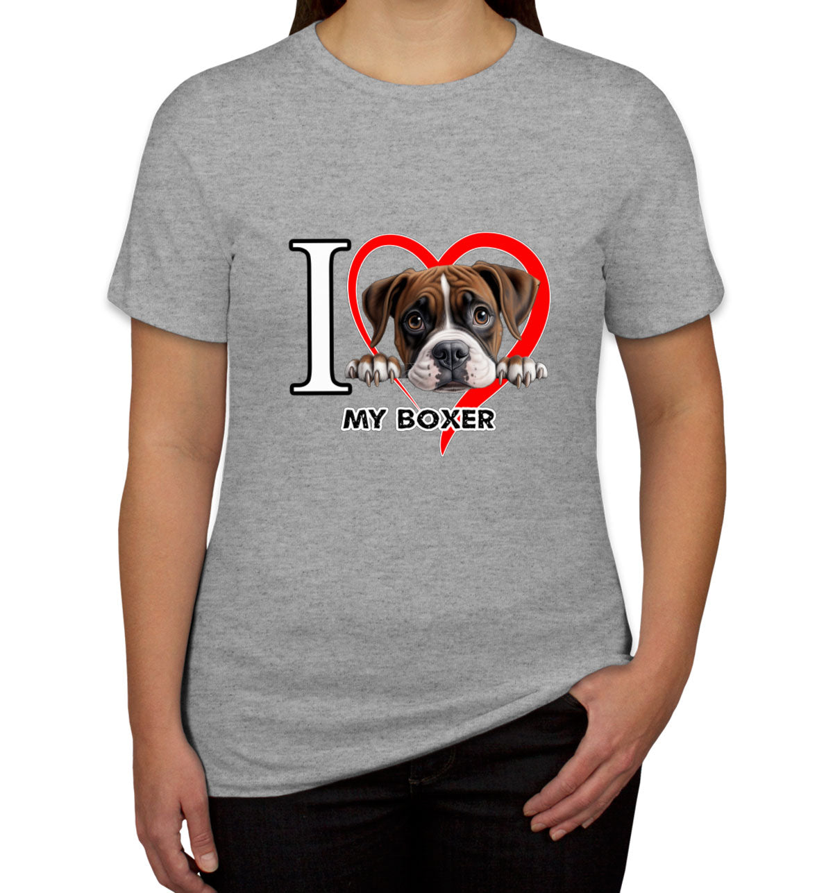 I Love My Boxer Dog Women's T-shirt