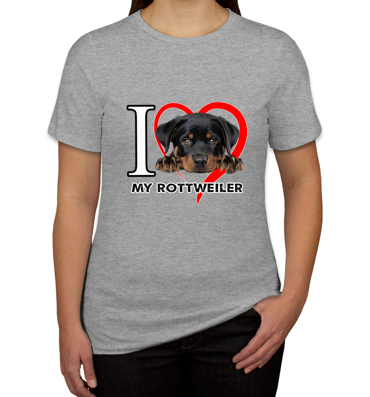 I Love My Rottweiler Dog Women's T-shirt