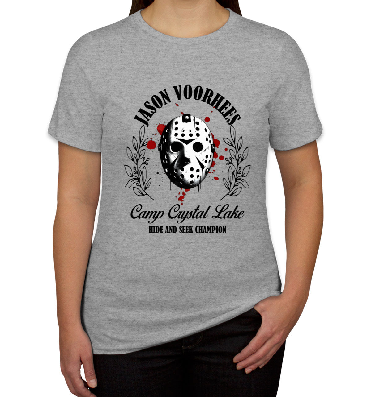 Jason Camp Crystal Lake Hide And Seek Champion Halloween Women's T-shirt